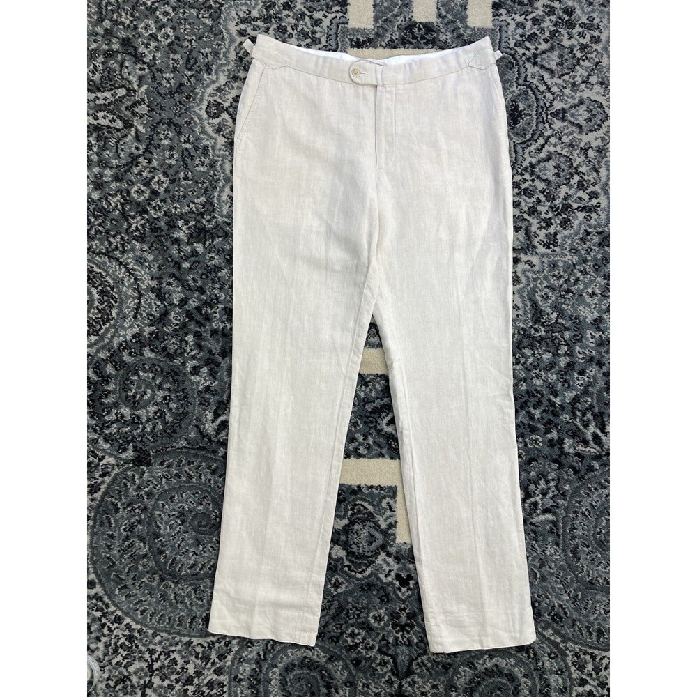 Suitsupply Brentwood Men’s Linen Trousers Classic Pants Size 50